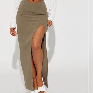 Fashion Nova Olive Pencil Skirt